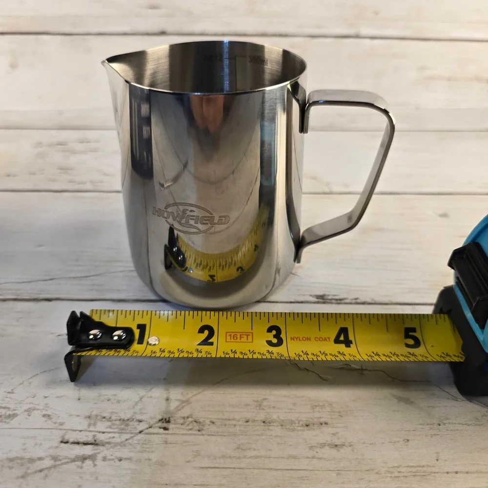 NEW Howfield Milk Frothing Pitcher 12oz Stainless Steel Jug w/ Latte Art Pen Set